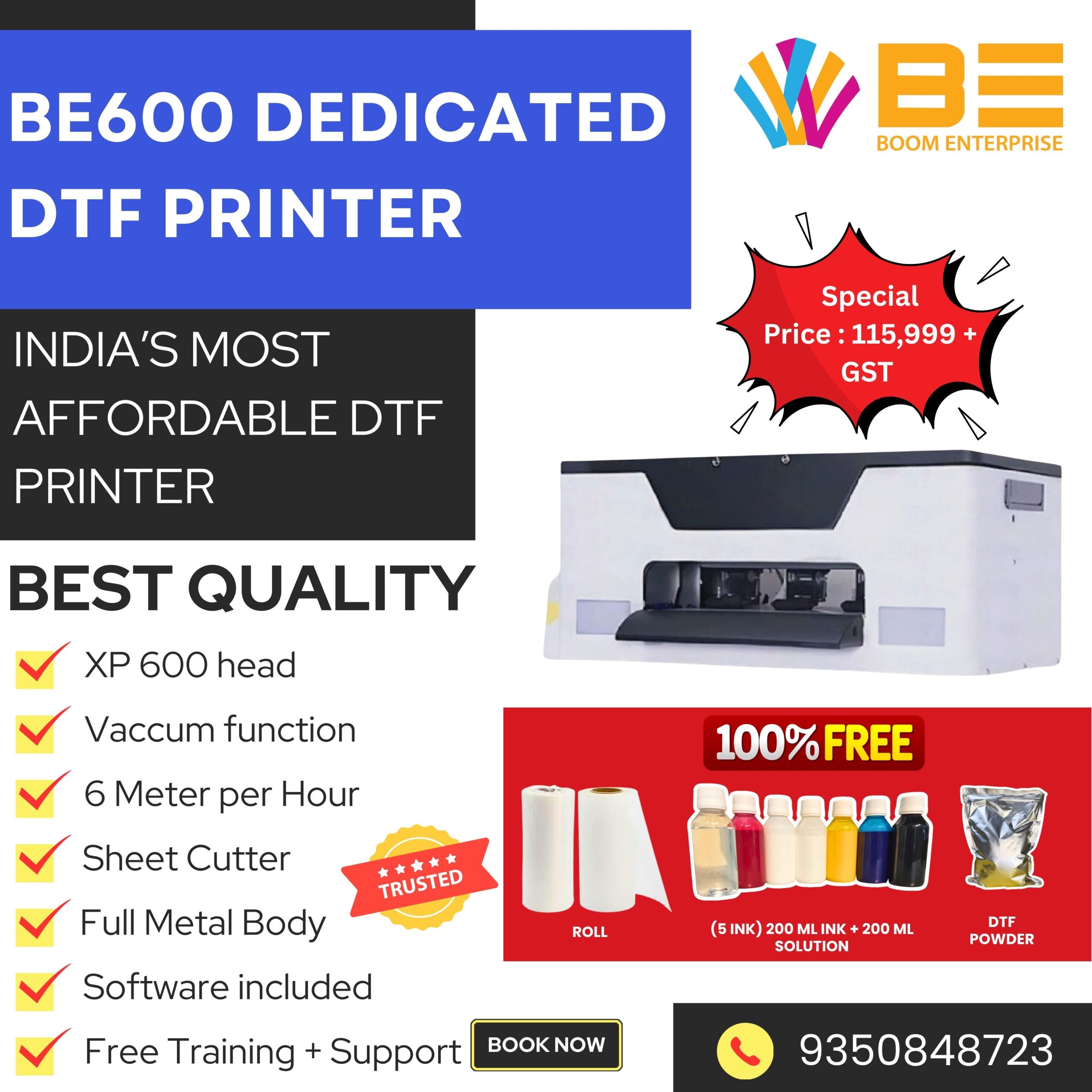 BE600 Dedicated DTF Printer