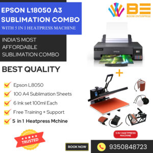 Epson L18050 A3 Sublimation Combo with 5-in-1 Heat Press Machine